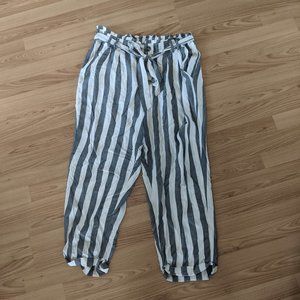 Striped American Eagle Paperbag Palazzo Pants